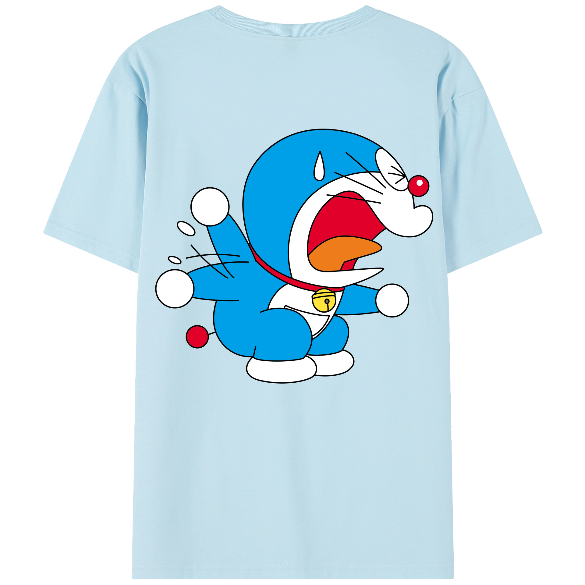 （画像用） ドラえもん Doraemon 綿100％半袖Tシャツ（背面プリント）